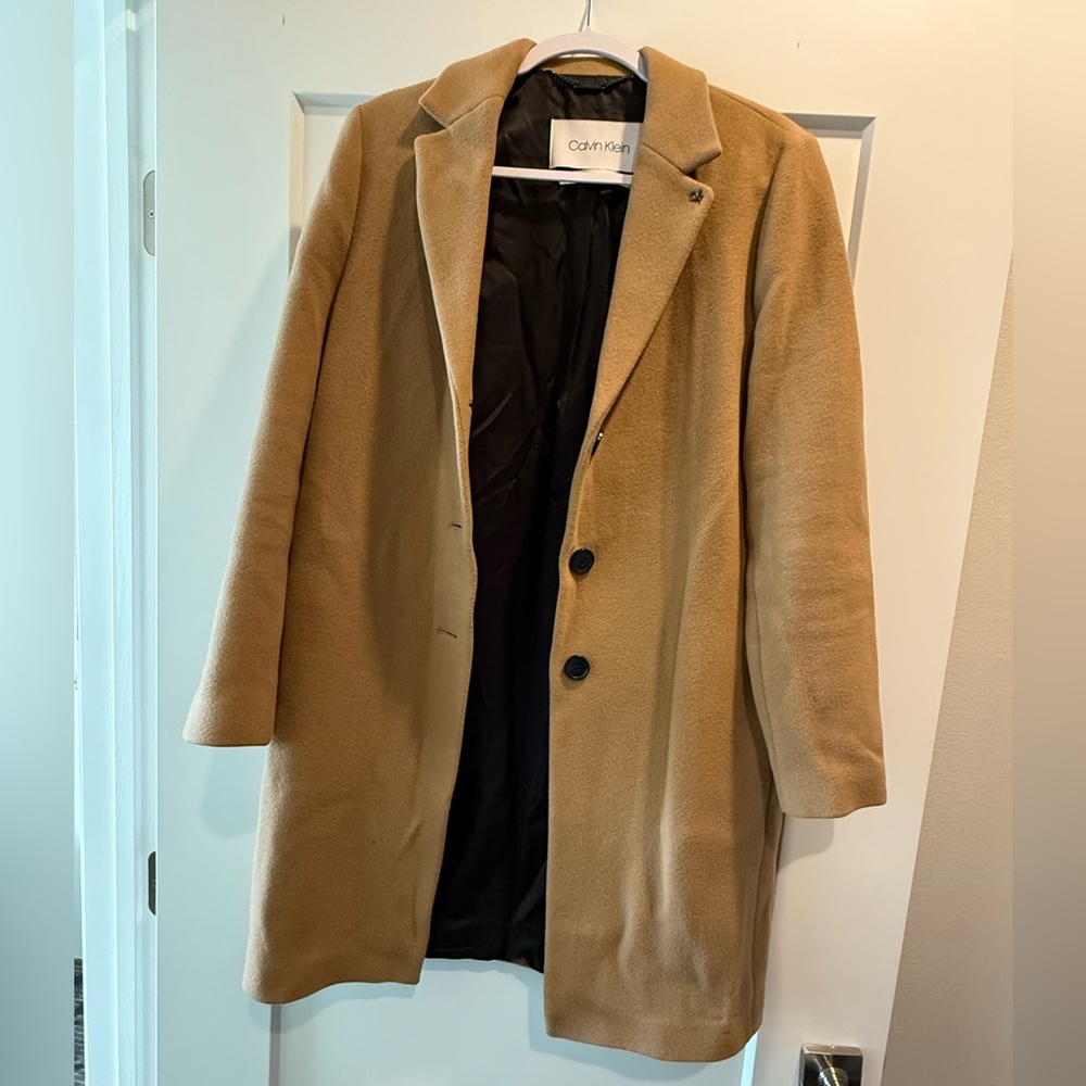 Calvin Klein wool pea coat - Camel
